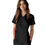 Costum Medical Pe Stil, Tip Kimono Negru cu Elastan, Model Daria Image