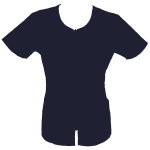 Halat Medical Pe Stil cu Elastan, cu Fermoar, Bluemarin, Model Ana Image