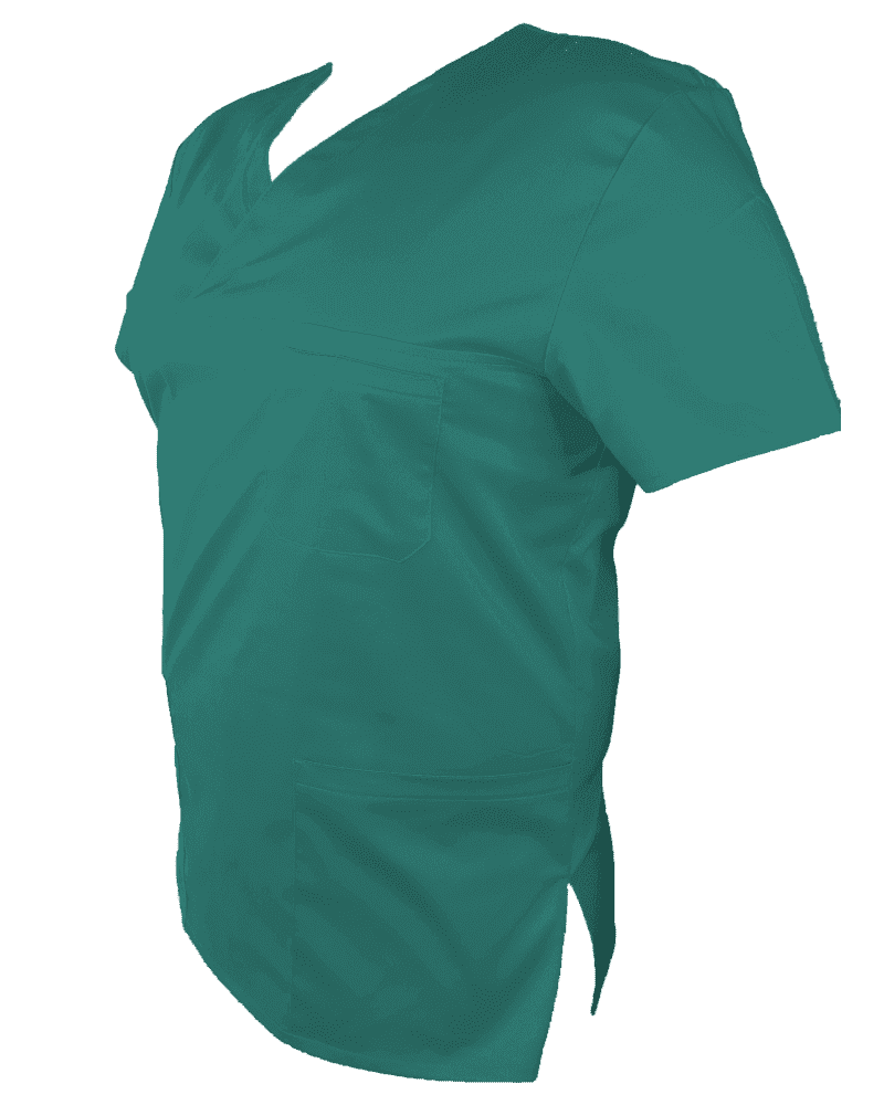 Halat Medical Barbati Pe Stil Model Classic Verde Acvamarin cu Elastan