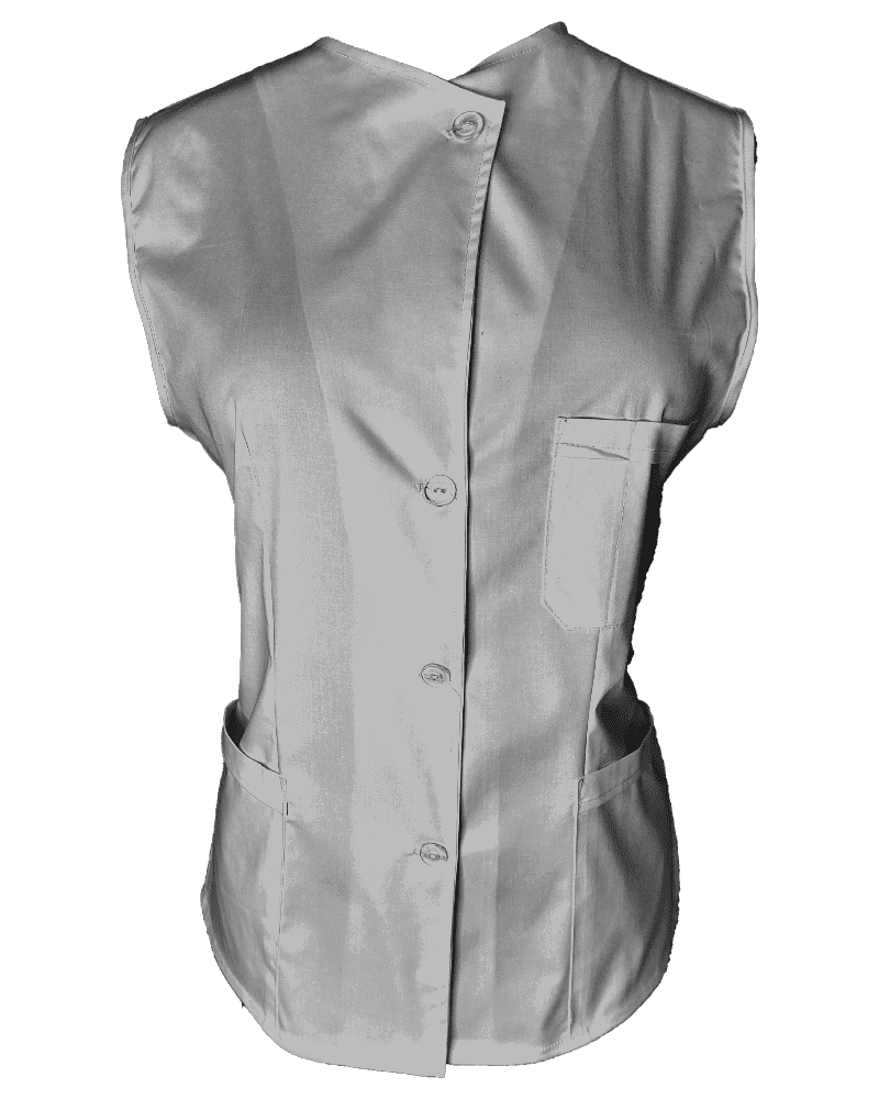 Vesta Medicala Pe Stil cu nasturi Argintiu - imagine 2