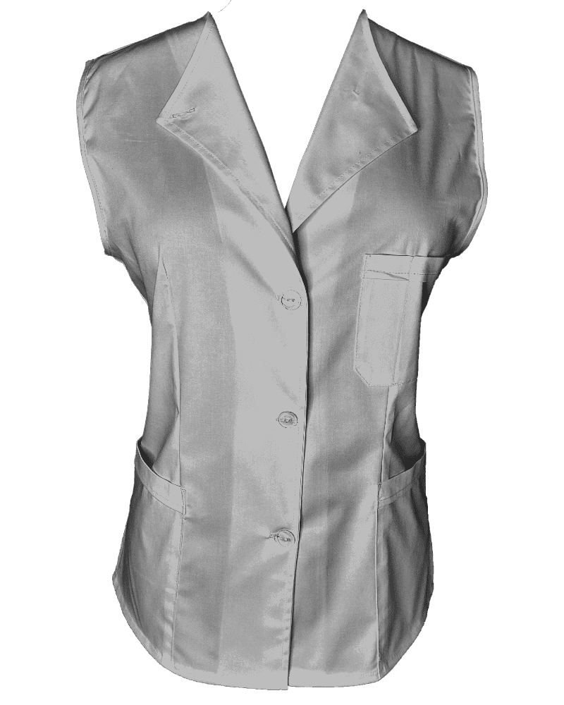 Vesta Medicala Pe Stil cu nasturi Argintiu - imagine 3