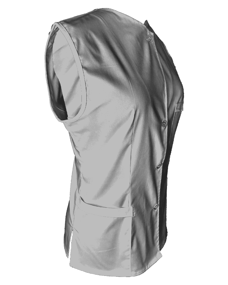 Vesta Medicala Pe Stil cu nasturi Argintiu - imagine 4