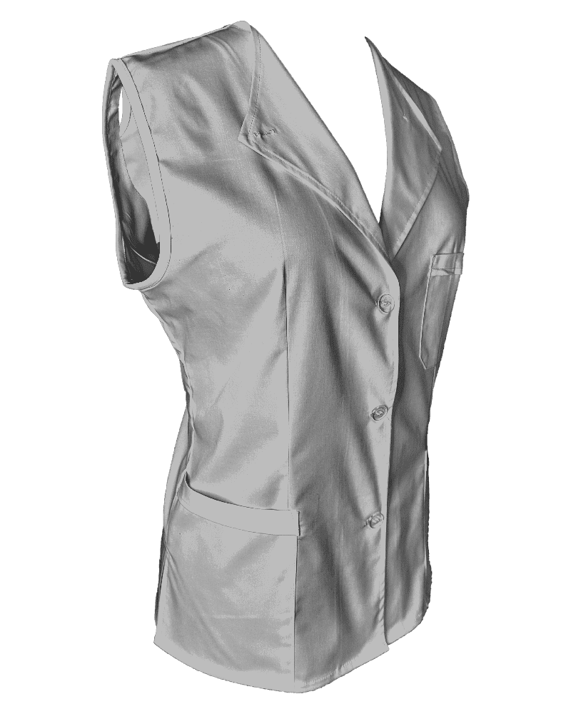 Vesta Medicala Pe Stil cu nasturi Argintiu - imagine 5
