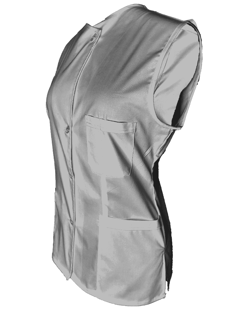 Vesta Medicala Pe Stil cu nasturi Argintiu - imagine 6