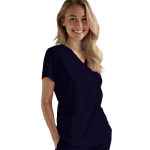 Costum Medical Pe Stil cu Elastan, Bluemarin, Model Classic Image