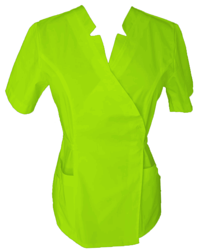 Halat Medical Pe Stil Model Imperial Tip Kimono Verde Lime - imagine 3