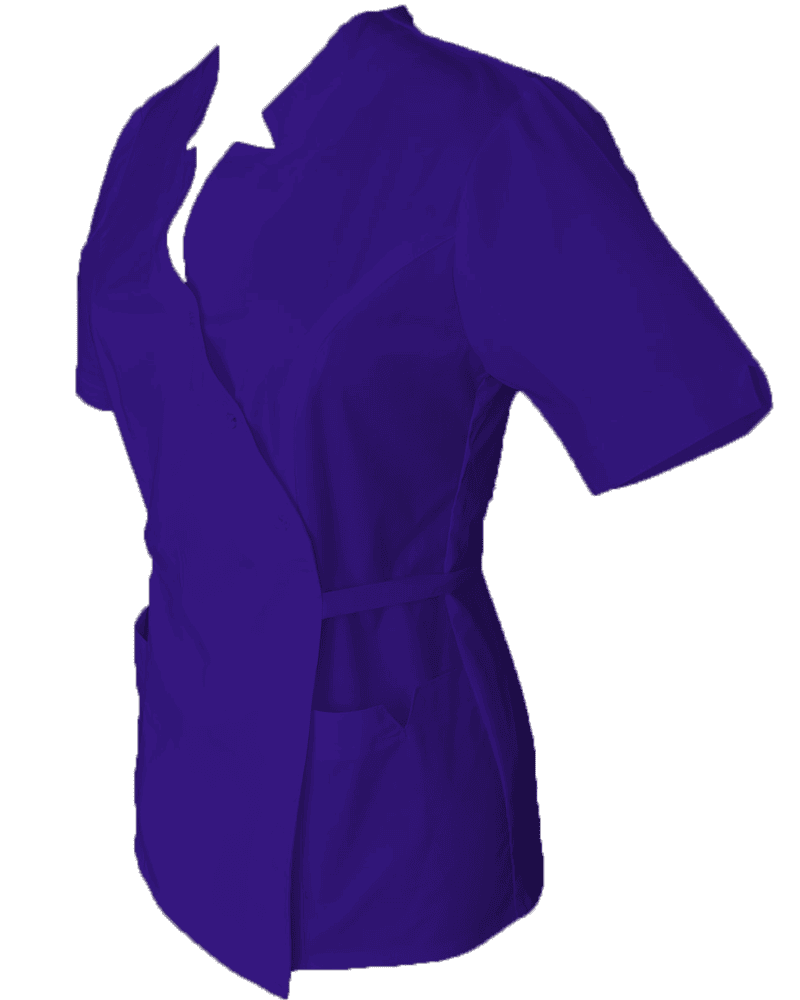 Halat Medical Pe Stil Model Imperial Tip Kimono Albastru Electric cu Elastan
