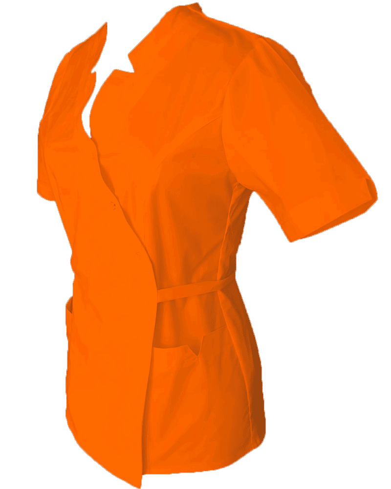 Halat Medical Pe Stil Model Imperial Tip Kimono Portocaliu Electric