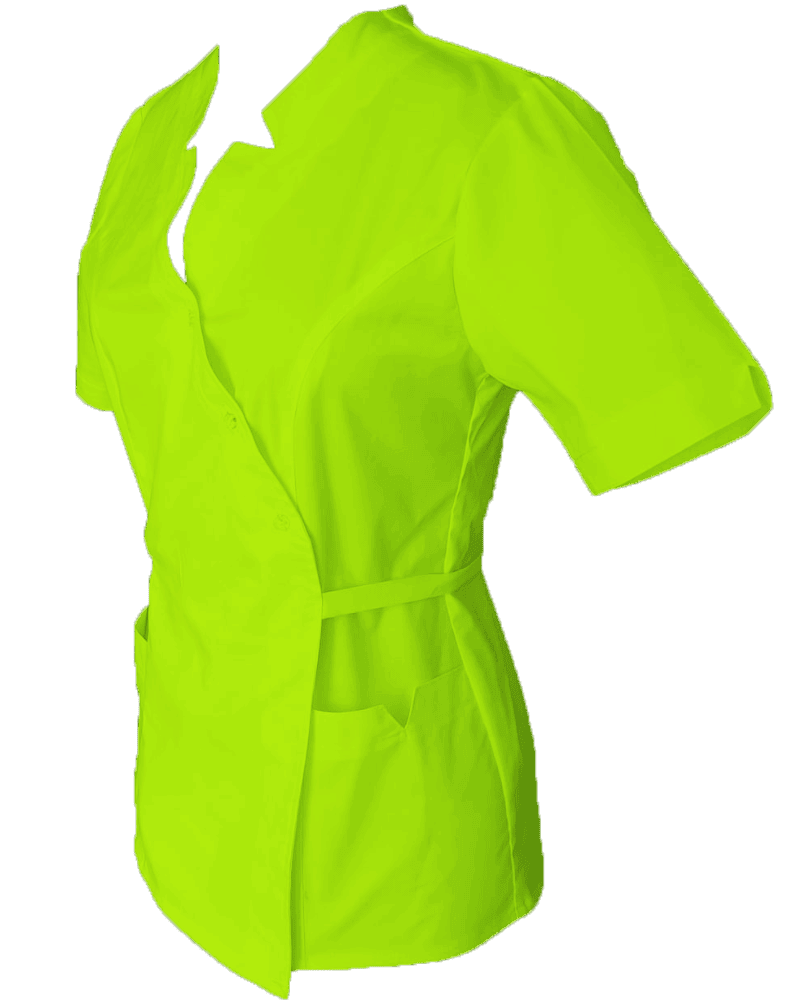 Halat Medical Pe Stil Model Imperial Tip Kimono Verde Lime
