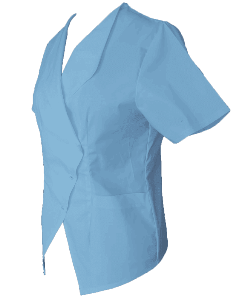 Halat Medical Pe Stil Model Prestige Albastru Deschis cu Elastan
