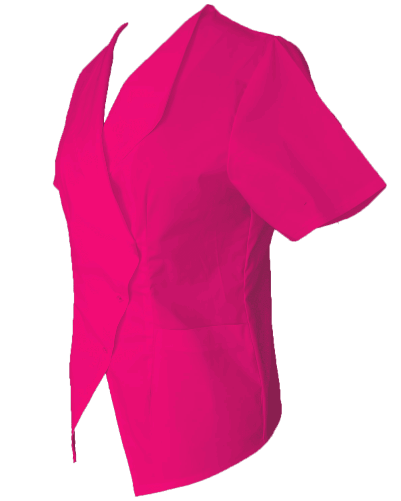 Halat Medical Pe Stil Model Prestige Fucsia cu Elastan