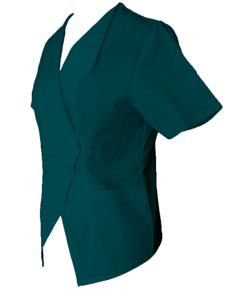 Halat Medical Pe Stil Model Prestige Turcoaz Inchis cu Elastan